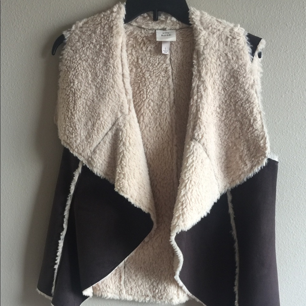 Knox Rose Faux Fur Lined Suede Vest